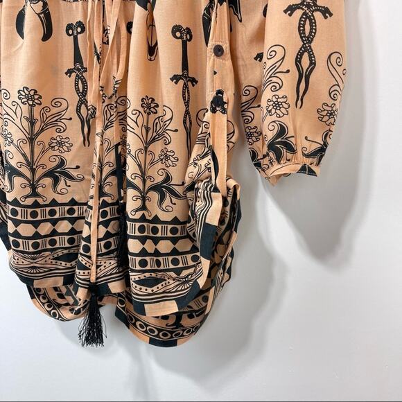 Spell & The Gypsy Collective Romper Tribal Thunderbird Feather Bohemian Size 6 - Picture 14 of 16
